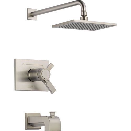 Delta Vero Thermostatic Dual Control Stainless Steel Tub & Shower w/ Valve D503V