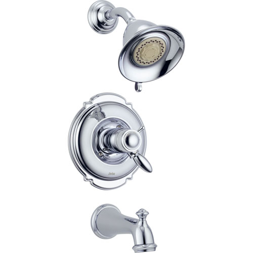 Qty (1): Delta Victorian Thermostatic 2 Control Chrome Tub and Shower Faucet Trim