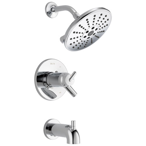 Qty (1): Delta Trinsic Collection Chrome TempAssure 17T Series Watersense Thermostatic Tub and Shower Combo Faucet Trim Kit