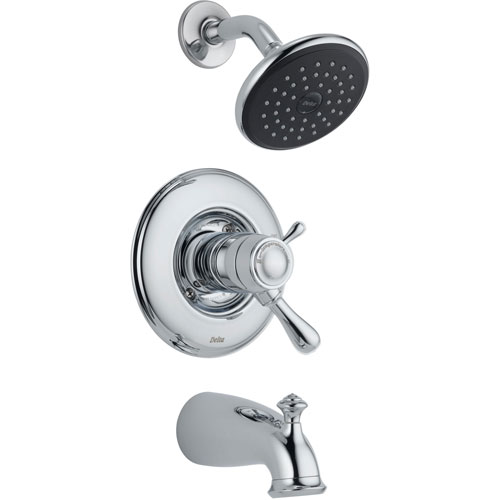 Delta Leland Thermostatic Control Chrome Tub and Shower Faucet with Valve D537V