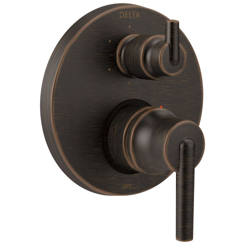 Qty (1): Delta Trinsic Collection Venetian Bronze Monitor 14 Shower Faucet Control Handle with 6 Setting Integrated Diverter Trim