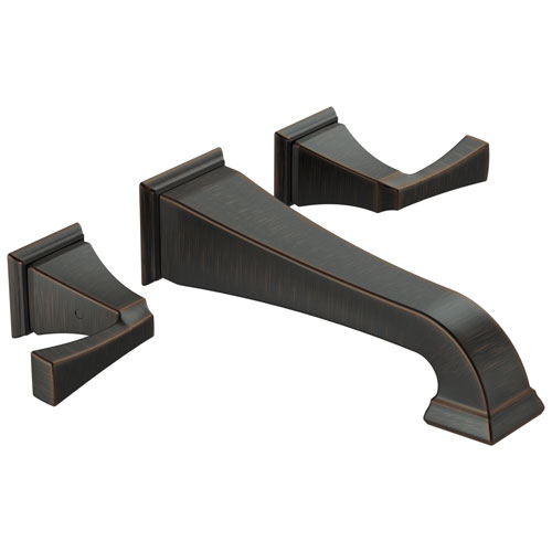 Delta Dryden Collection Venetian Bronze Finish Two Handle Wall Mounted Bathroom Sink Lavatory Faucet Trim Kit (Requires Rough-in Valve) DT3551LFRBWL