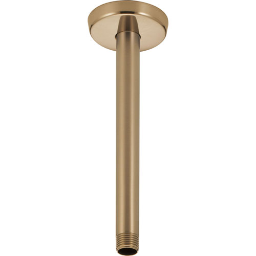 Qty (1): Delta Ceiling Mount Shower Arm and Flange in Champagne Bronze