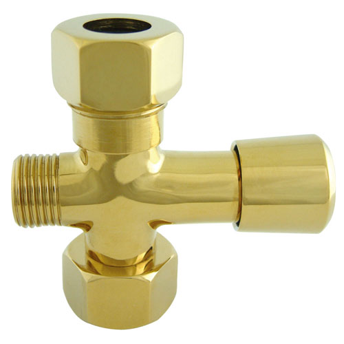 Qty (1): Kingston Polished Brass Shower Diverter button for use with Clawfoot tub Faucet