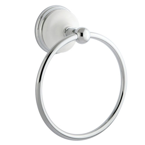 Qty (1): Kingston Brass Polished Chrome Finish Victorian 6 Hand Towel Ring