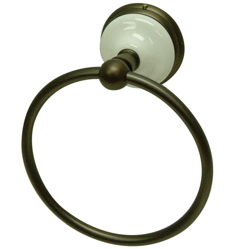 Qty (1): Kingston Brass Oil Rubbed Bronze Finish Victorian 6 Hand Towel Ring