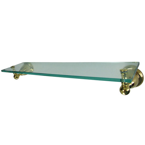 Kingston Tempered Bathroom Glass Shelves Polished Brass Glass Shelf BA3969PB
