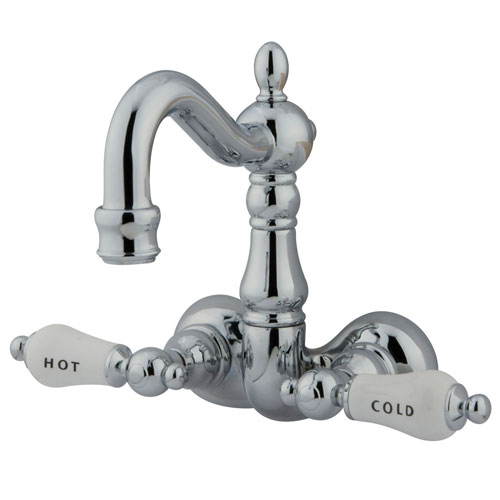 Kingston Brass Chrome Wall Mount Clawfoot Tub Faucet CC1074T1
