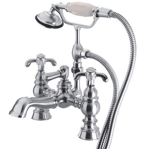 Kingston Brass Chrome Deck Mount Clawfoot Tub Faucet w hand shower CC1158T1