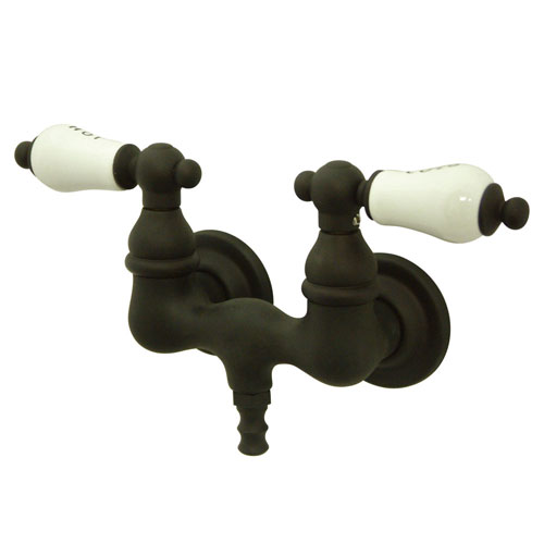 Qty (1): Kingston Brass Oil Rubbed Bronze Wall Mount Clawfoot Tub Faucet