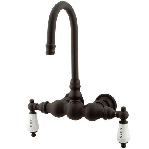 Qty (1): Kingston Brass Oil Rubbed Bronze Wall Mount Clawfoot Tub Faucet