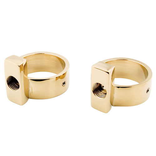 Qty (1): Kingston Brass Polished Brass Freestanding Supply Line Drain Support Bracelets