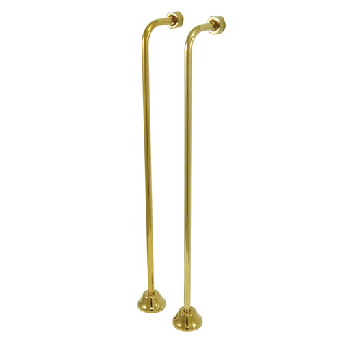 Qty (1): Kingston Polished Brass Single Offset Water Supply Lines Bath Supplies