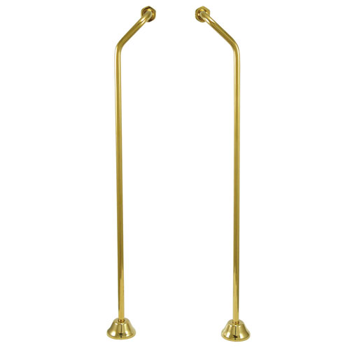 Qty (1): Kingston Polished Brass Double Offset Clawfoot Bath Faucet Supply Lines