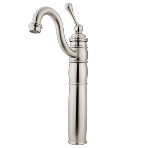 Kingston Brass Satin Nickel Single Handle Vessel Sink Bathroom Faucet KB1428BL