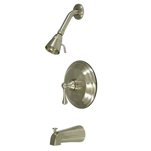 Kingston Satin Nickel Single Handle Tub and Shower Combination Faucet KB2638BL