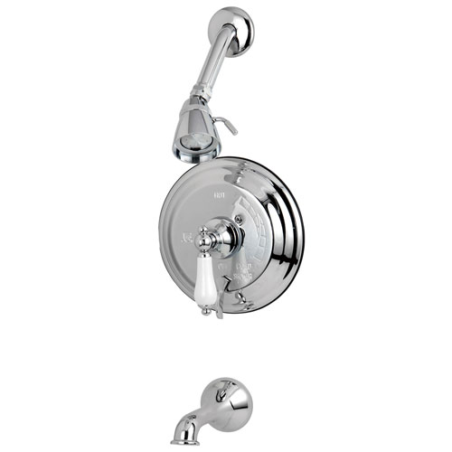 Kingston Brass Chrome Single Handle Tub and Shower Combination Faucet KB36310PL