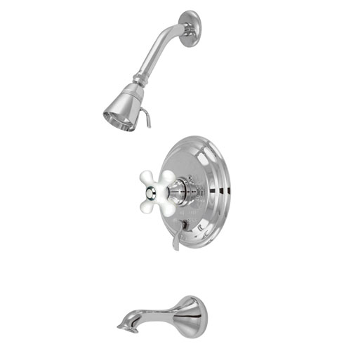Kingston Brass Chrome Single Handle Tub and Shower Combination Faucet KB36310PX