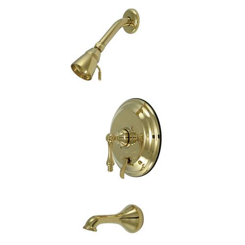 Kingston Polished Brass Single Handle Tub & Shower Combination Faucet KB36320AL
