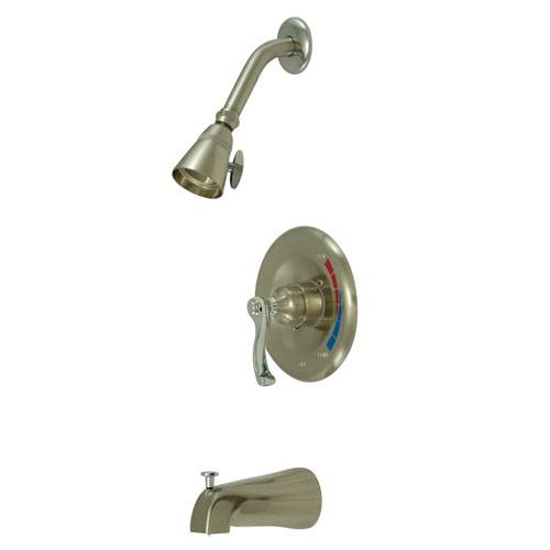 Satin Nickel/Chrome Single Handle Tub & Shower Combination Faucet KB8637FL