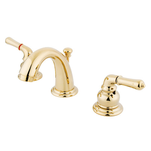 Kingston Brass Polished Brass Magellan 2 handle widespread bathroom faucet KB912