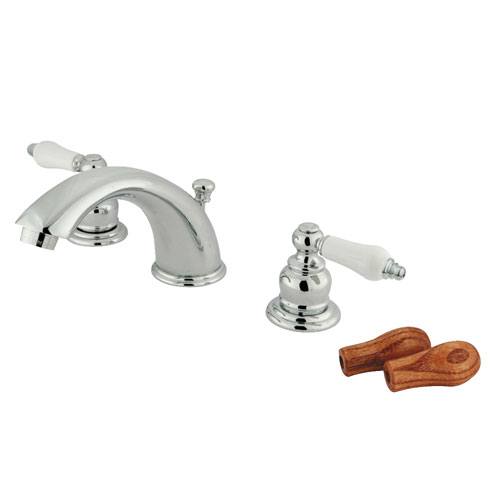 Kingston Brass Chrome 2 Handle Widespread Bathroom Faucet with Pop-up KB971B