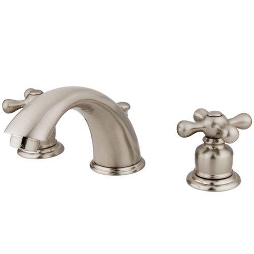 Kingston Brass Satin Nickel 2 Handle Widespread Bathroom Faucet w Pop-up KB978X