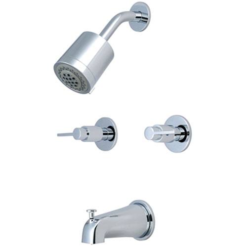 Kingston Chrome NuvoFusion tub and shower combination faucet KBX8141NDL