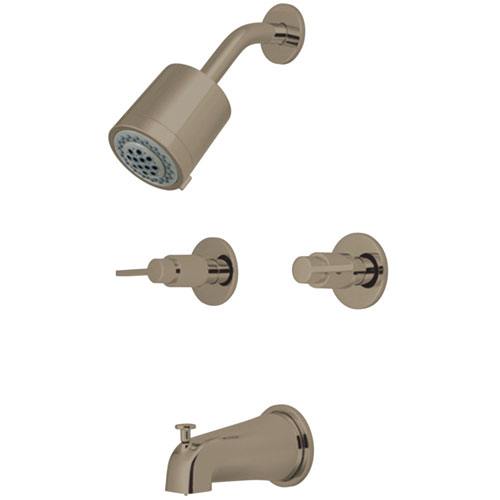 Kingston Satin Nickel NuvoFusion tub and shower combination faucet KBX8148NDL