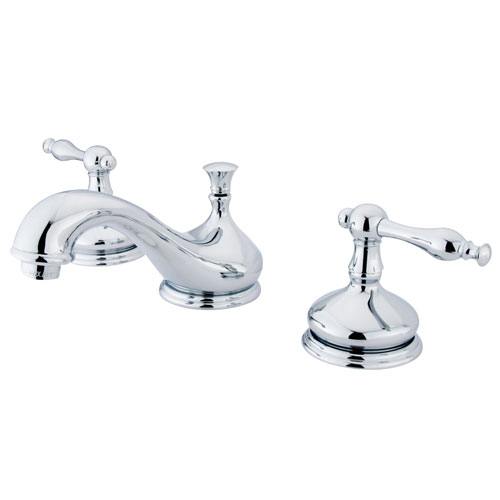 Kingston Brass Chrome 2 Handle Widespread Bathroom Faucet w Pop-up KS1161NL