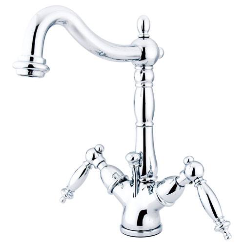 Kingston Brass Chrome 2 Handle Single Hole Bathroom Faucet w Pop-up KS1431TL