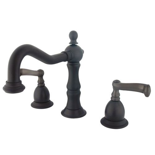Kingston Oil Rubbed Bronze 2 Handle Widespread Bathroom Faucet w Pop-up KS1975FL