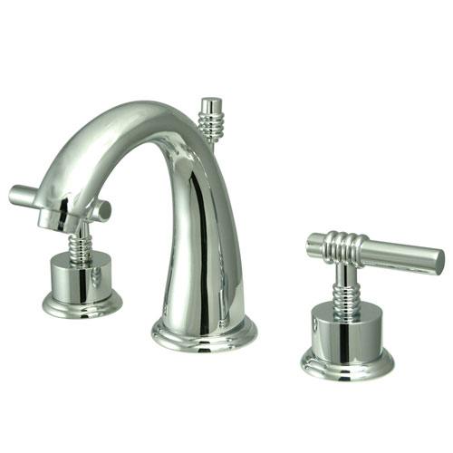 Kingston Brass Chrome 2 Handle Widespread Bathroom Faucet w Pop-up KS2961ML