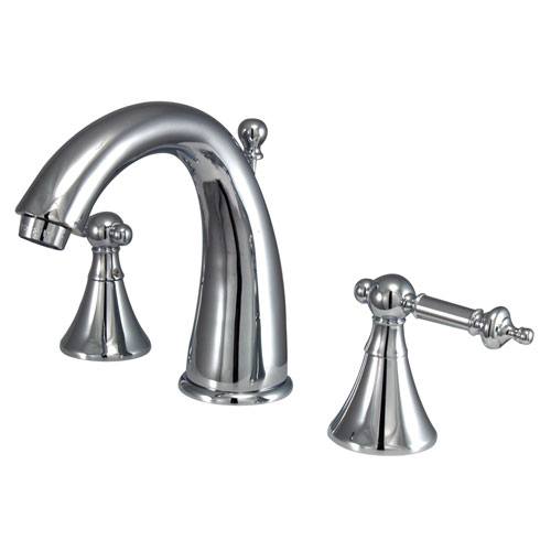 Kingston Brass Chrome 2 Handle Widespread Bathroom Faucet w Pop-up KS2971TL