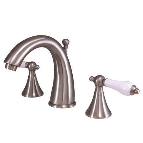 Kingston Satin Nickel 2 Handle Widespread Bathroom Faucet w Pop-up KS2978PL