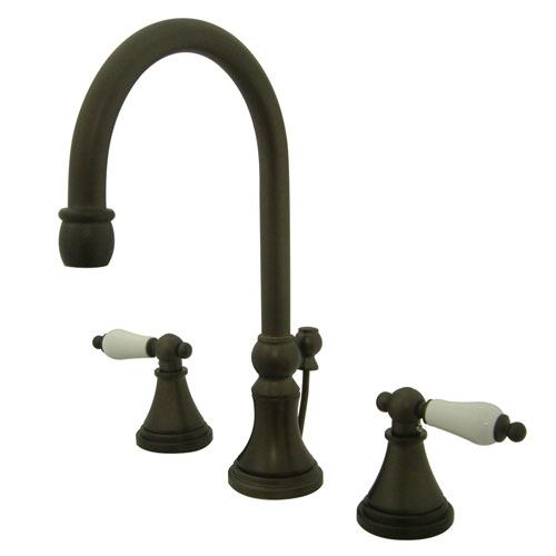 Kingston Oil Rubbed Bronze 2 Handle Widespread Bathroom Faucet w Pop-up KS2985PL
