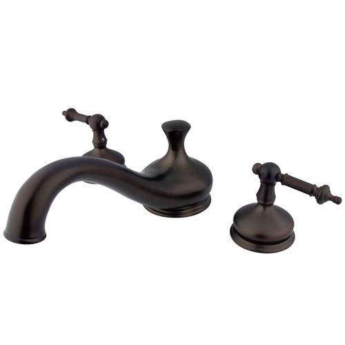 Oil Rubbed Bronze Two Handle Roman Tub Filler Faucet KS3335TL