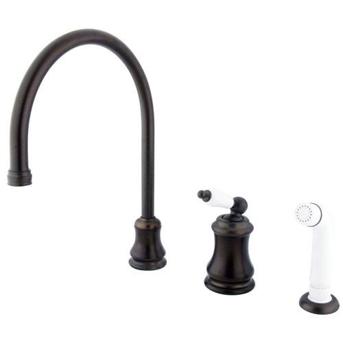 Oil Rubbed Bronze Single Handle Widespread Kitchen Faucet w Spray KS3815PL