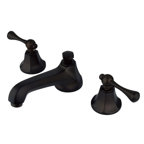 Kingston Oil Rubbed Bronze 2 Handle Widespread Bathroom Faucet w Pop-up KS4465BL