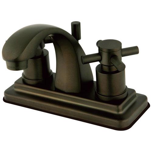 Oil Rubbed Bronze Two Handle Centerset Bathroom Faucet w/ Brass Pop-Up KS4645DX