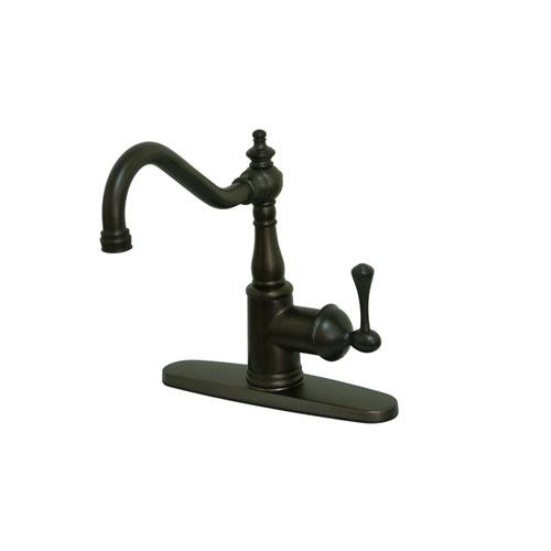 Kingston Brass Oil Rubbed Bronze Single Handle Kitchen Faucet KS7815BLLS