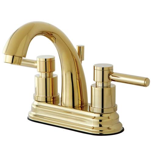 Polished Brass Two Handle Centerset Bathroom Faucet w/ Brass Pop-Up KS8612DL