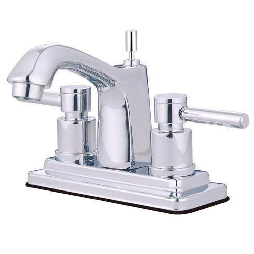 Chrome Two Handle Centerset Bathroom Faucet w/ Brass Pop-Up KS8641DL