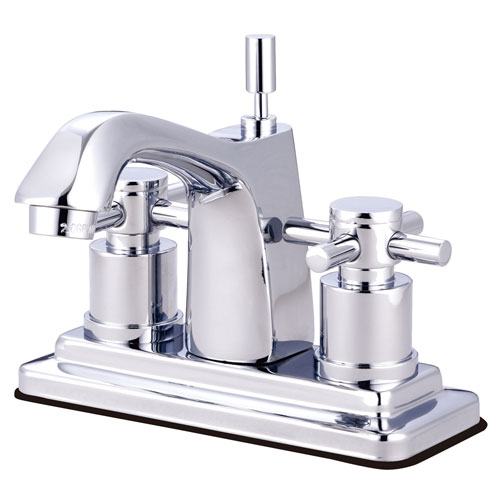 Chrome Two Handle Centerset Bathroom Faucet w/ Brass Pop-Up KS8641DX
