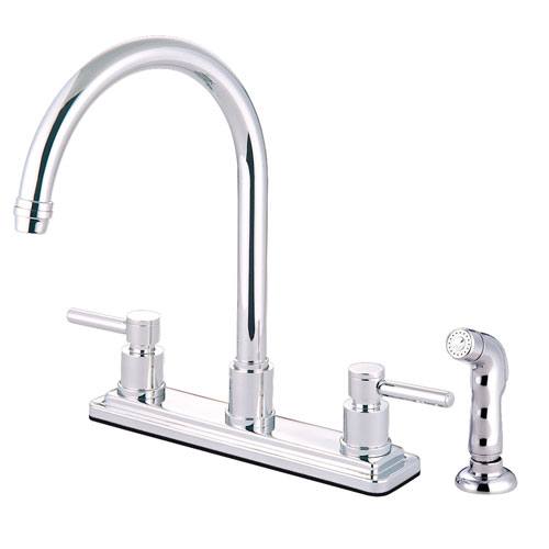 Kingston Brass Concord Chrome 2 Handle Kitchen Faucet Matching Sprayer KS8791DL