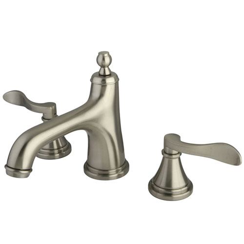 Kingston Satin Nickel NuFrench widespread Bathroom faucet w/ drain KS9968DFL