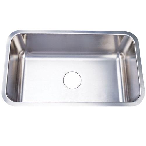 Brushed Nickel Gourmetier Single Bowl Undermount Kitchen Sink KU311810BN
