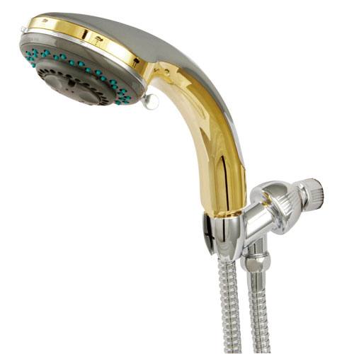 Chrome / Polished Brass Trim 5 Setting Handheld Shower KX2524B