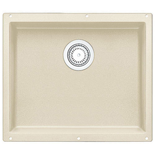 Blanco Precis Undermount Composite 20.75x 18x7.5 0-Hole Single Bowl Kitchen Sink in Biscuit 226433