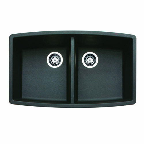 Blanco Performa Undermount Composite 33x20x10 0-Hole Double Bowl Kitchen Sink in Anthracite 524315